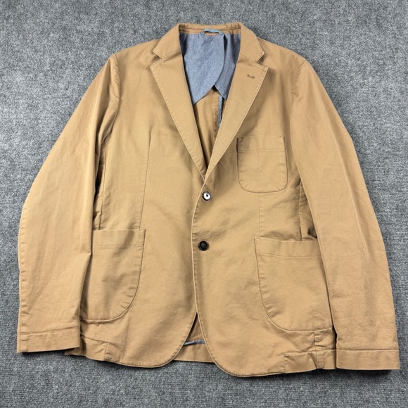 Taylor Stitch Other - Taylor Stitch Blazer Mens 42 Tan Cotton Twill Unstructured Sport Coat Portugal